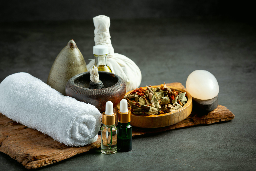 herbal-compress-herbal-spa-treatment-equipments-put-dark-floor (1)